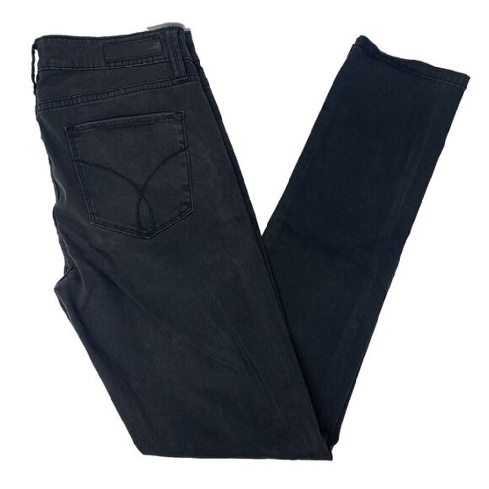 CALVIN KLEIN Faded Black Denim Stretch Skinny Women's Jeans Size 6‎ - Picture 2 of 9